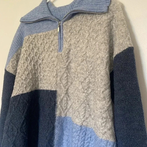 Westbound color block quarter zip wool sweater - Picture 3 of 7